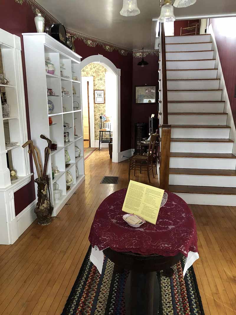 the stairs in historic Tingley House in Island Falls Maine